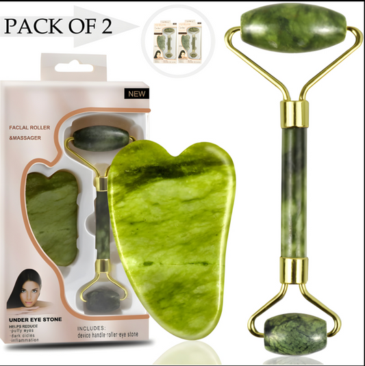 2 in 1 Jade Roller and Gua Sha set